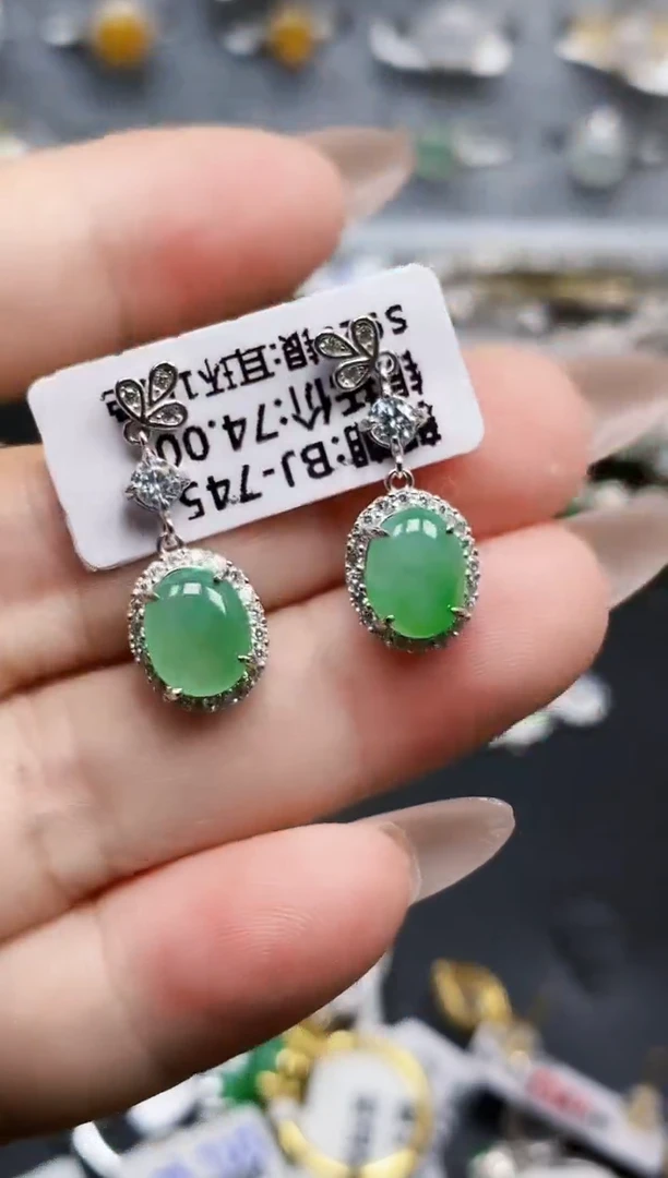 银S925镶嵌戒指翡翠3118