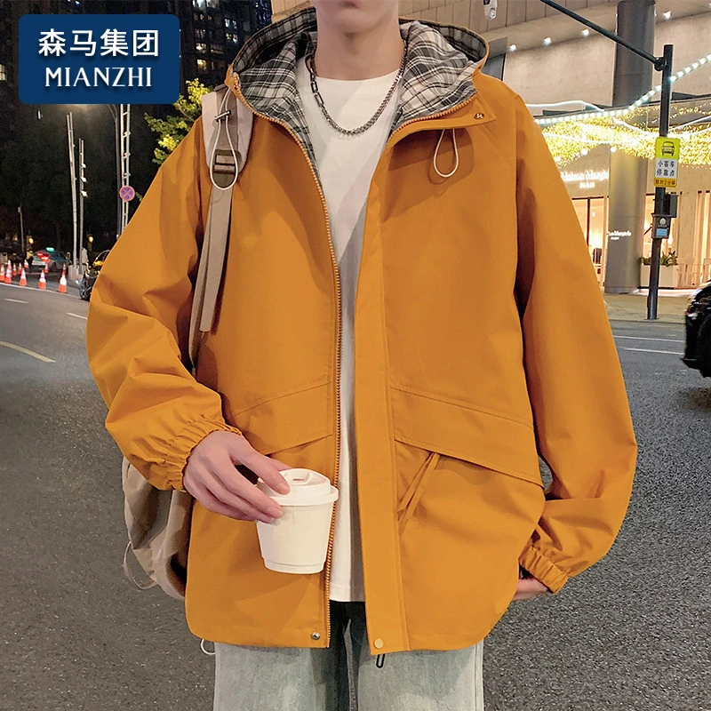 棉致防泼水夹克男士春秋季2025新款痞帅百搭帅气潮牌宽松上衣外套