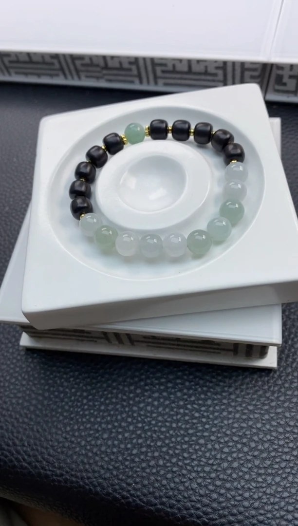 未镶嵌手串翡翠66天然A货翡翠手串