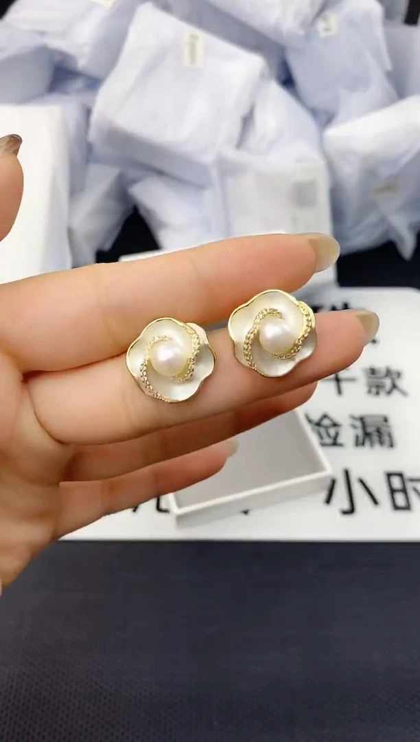 未镶嵌耳饰淡水珍珠ed1083
