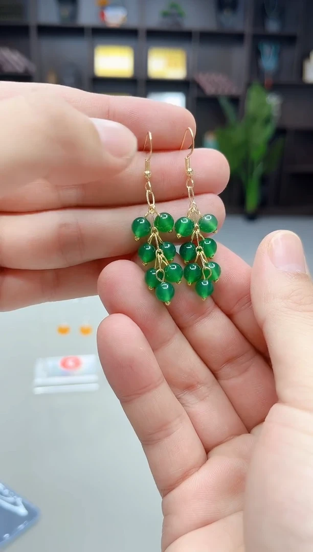 未镶嵌耳饰玛瑙/玉髓A02