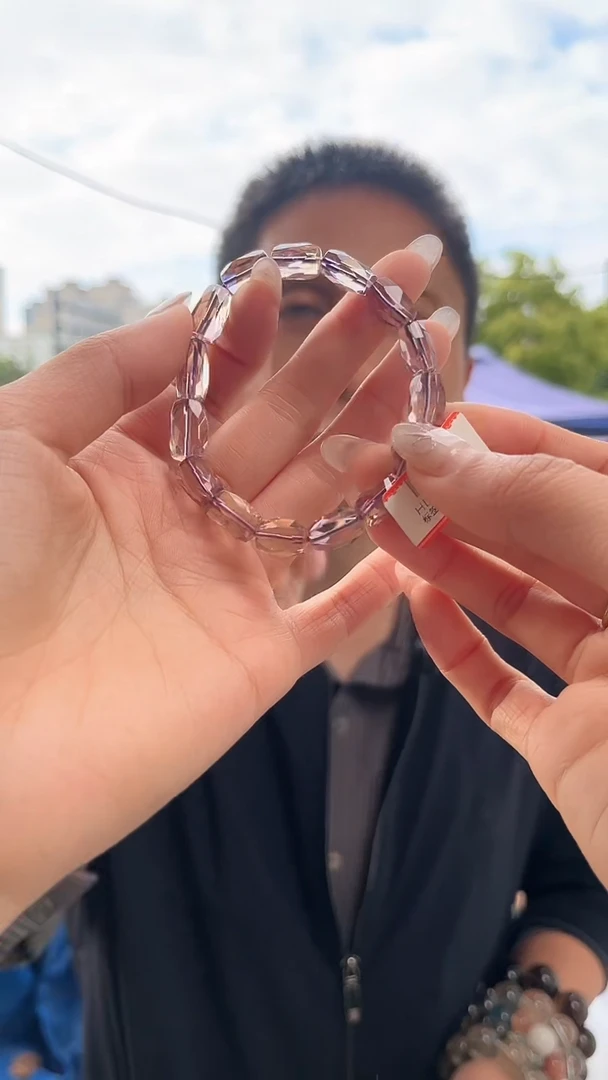 紫晶手链未镶嵌天然紫黄晶手串多样性发一8mm