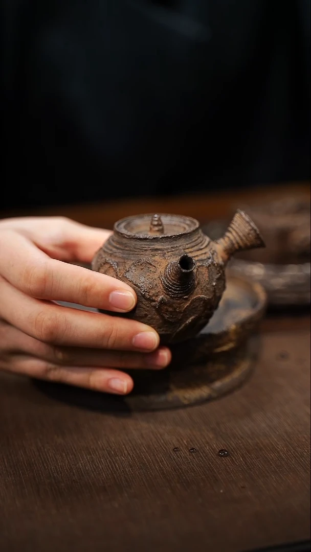 全手工制作  南蛮侧把壶