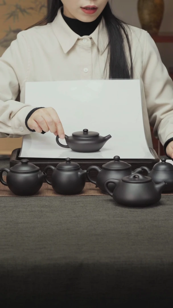 【闪购商品】紫砂茶壶老紫泥还原烧扁晨约130CC-半手