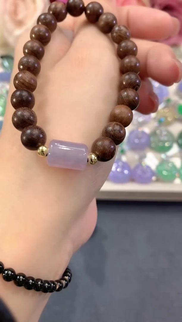 未镶嵌手链翡翠a24紫货有色差
