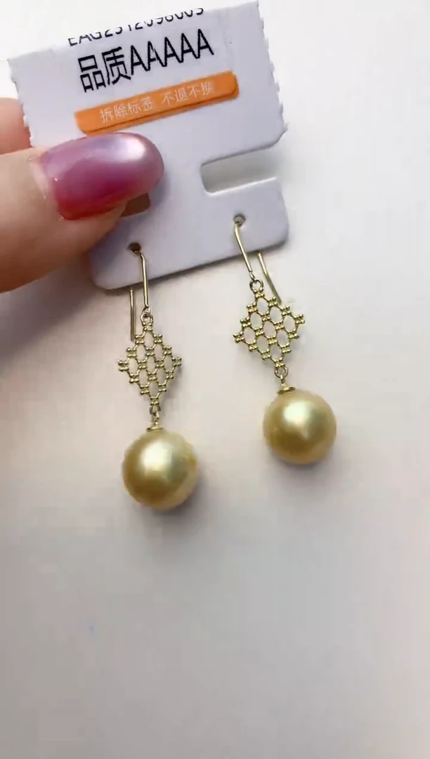 银S925镶嵌耳饰海水珍珠A29