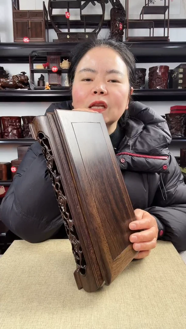 木灵芝长方老李红木工艺品