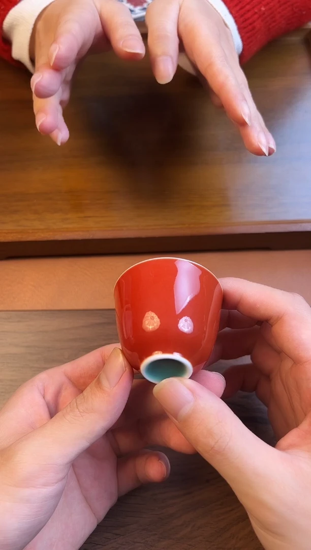 问青坊手工高温故宫红小客杯