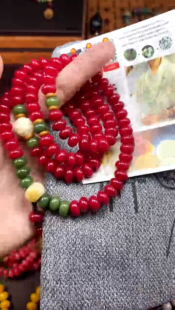手串白玉菩提红菩提小米珠三圈款fs手串