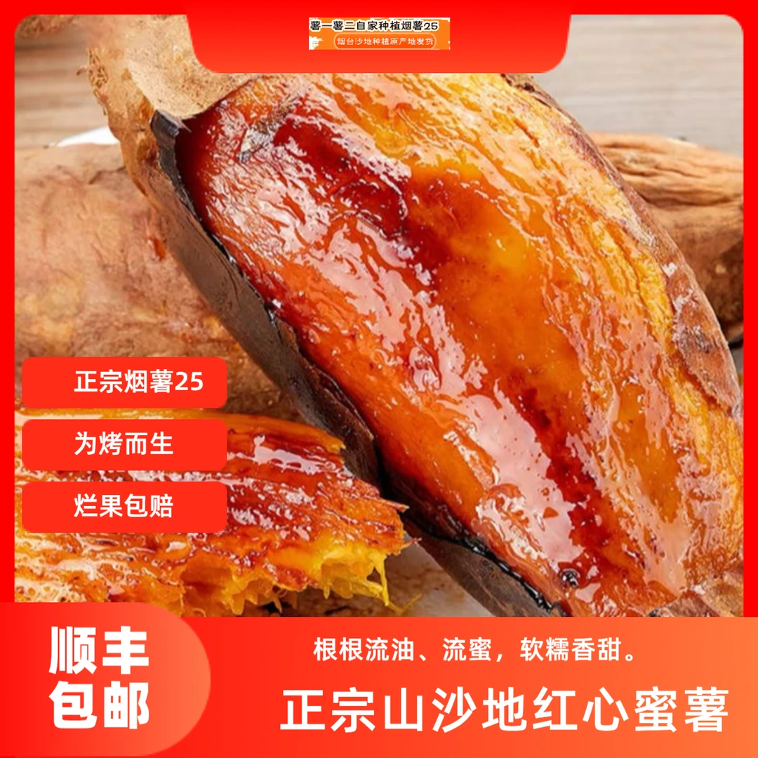 【未糖化】正宗烟台山沙地红心蜜薯烟薯25号糖心番薯烤红薯地瓜