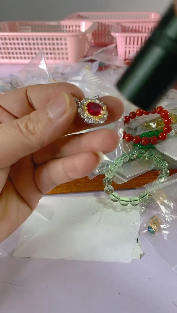 【闪购商品】水晶颈饰银S925镶嵌279红宝，蓝宝，多样性发一件赠链