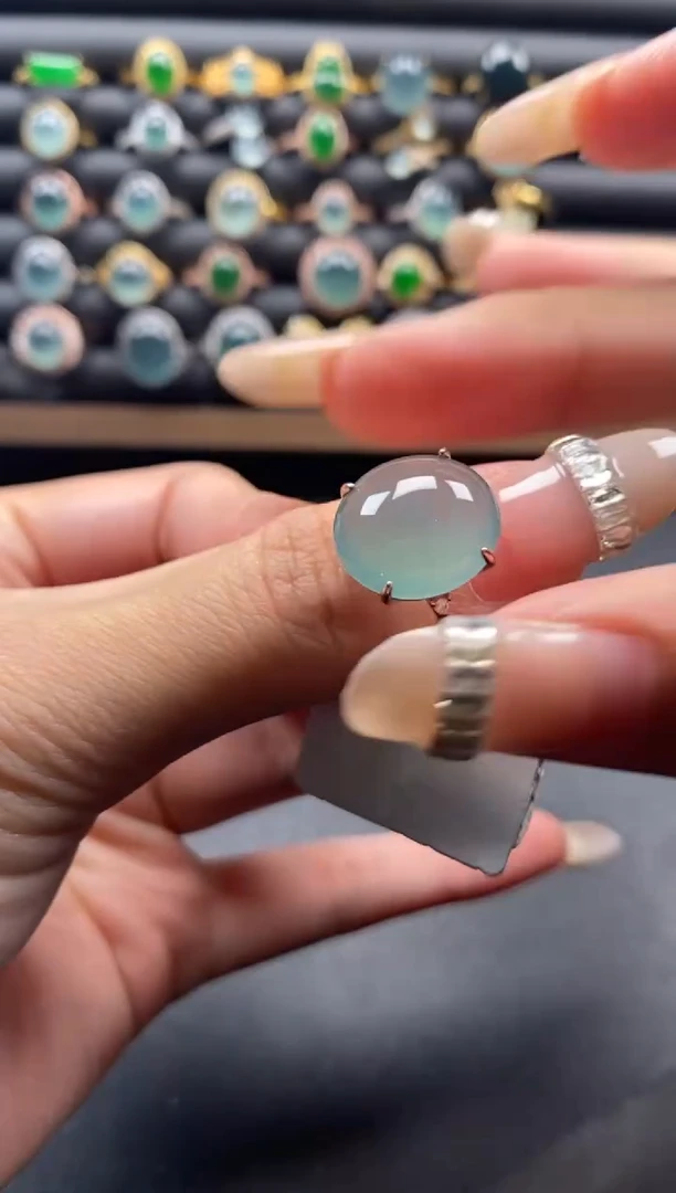 银S925镶嵌戒指翡翠5115