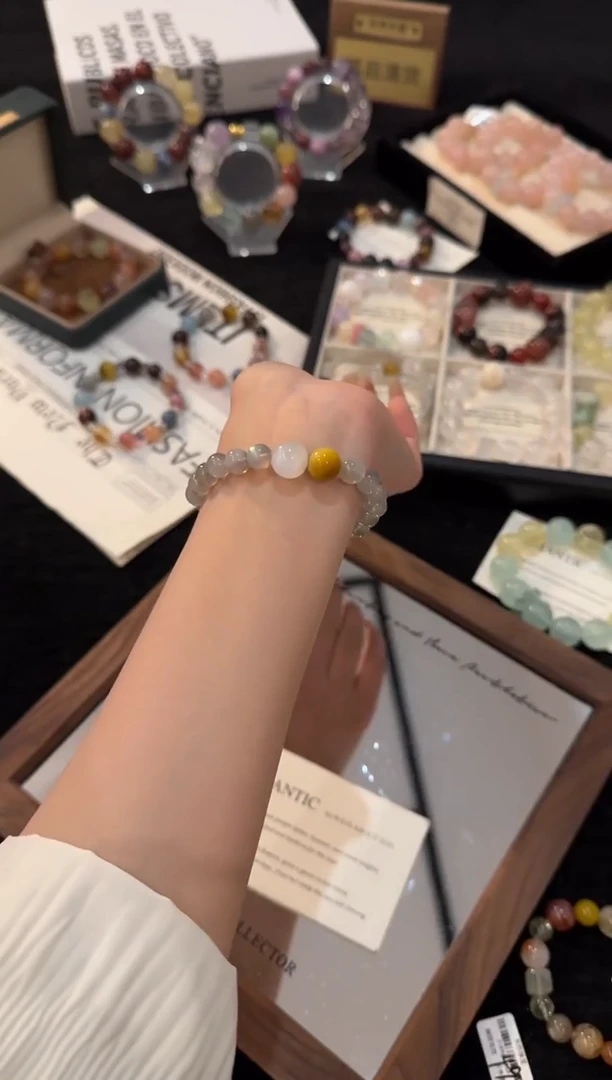 未镶嵌手链水晶灰月光x2333