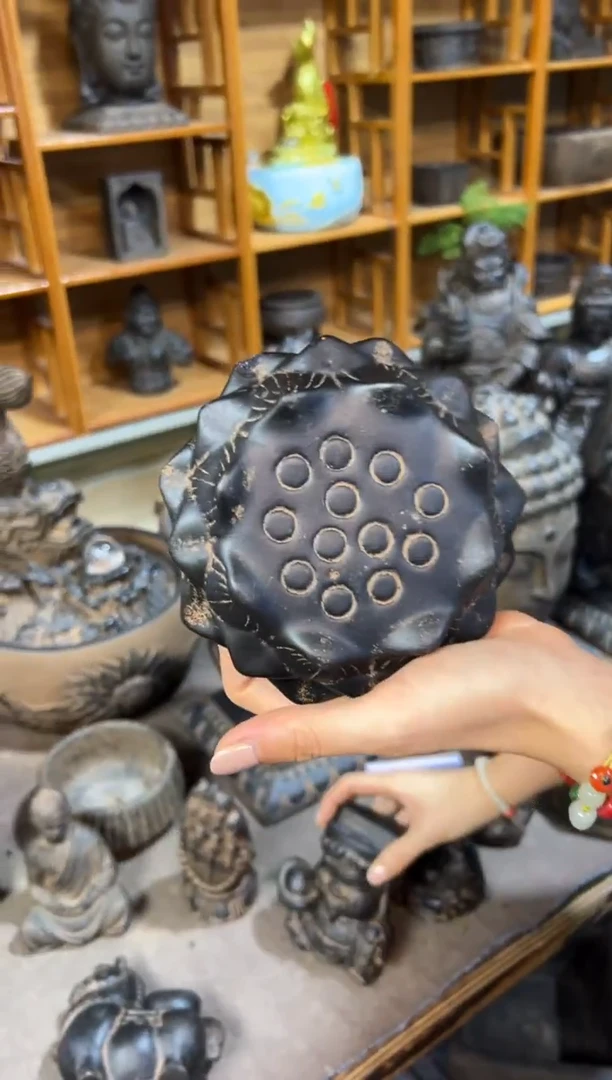 陶土莲蓬实心底座