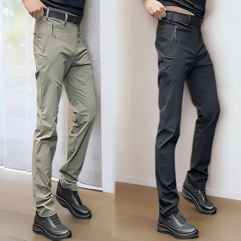 男士户外修身长裤秋季防风冲锋时尚潮牌直筒登山裤爆款工装休闲裤