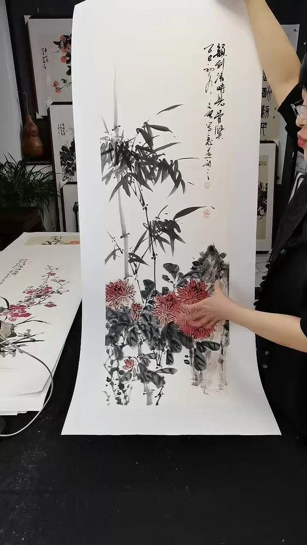 韵到清时见骨贤100*35cm