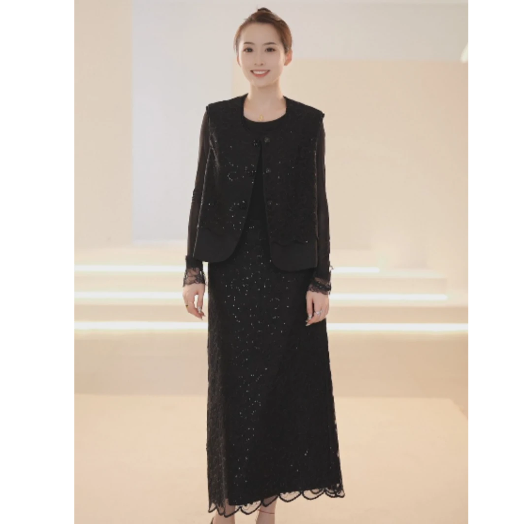 2025秋季新款蕾丝马甲套装 YEQ7122