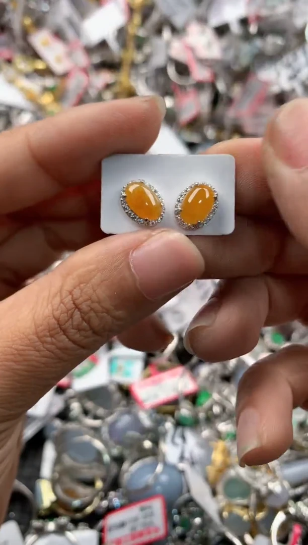 银S925镶嵌戒指翡翠777                9