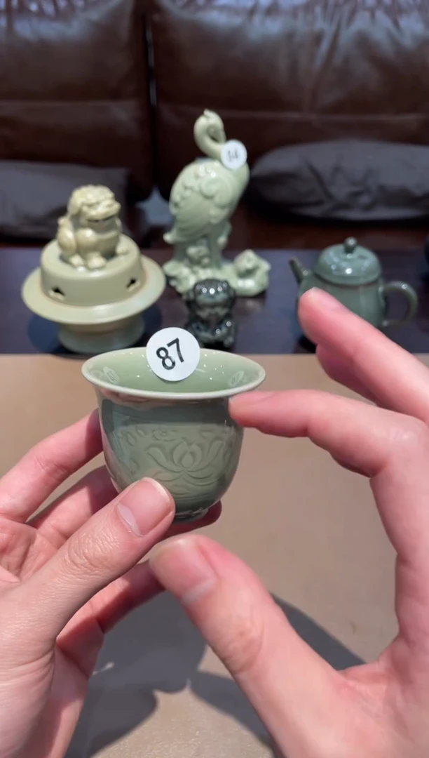 87窑承青瓷半刀闻香杯