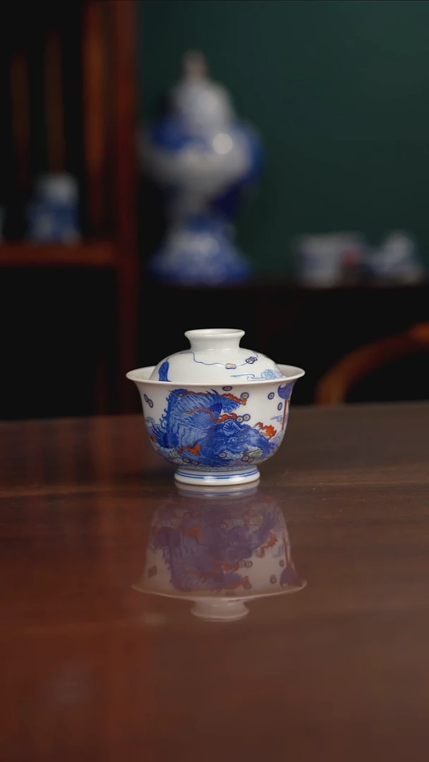 空山明月 新斗彩 貔貅