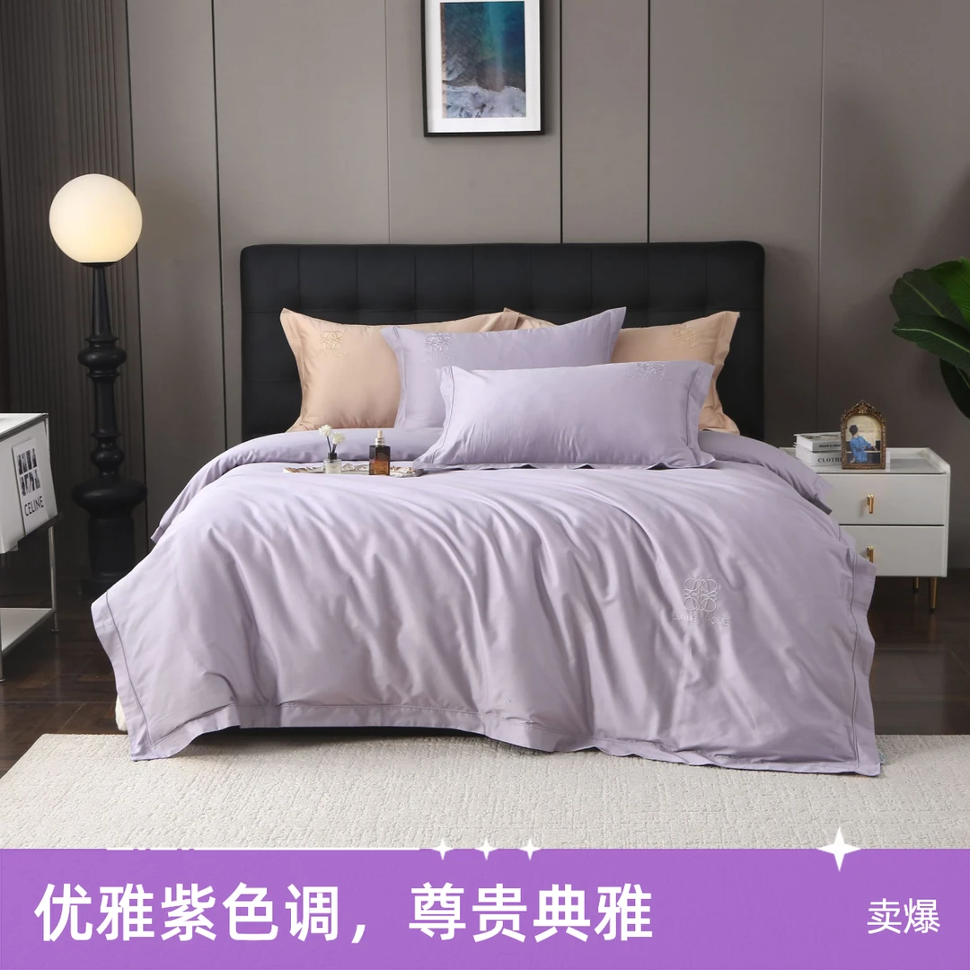 南徽！长绒棉轻奢高档四件套罗意威豪宅系列床单床笠床盖