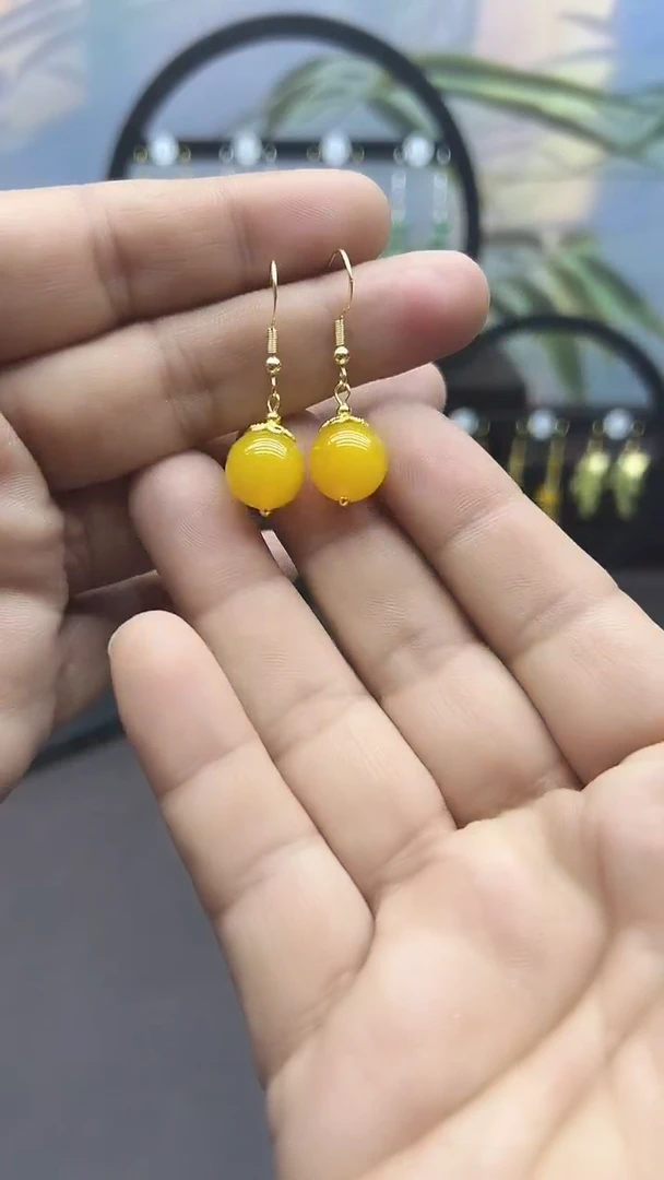 未镶嵌耳钉玛瑙/玉髓031