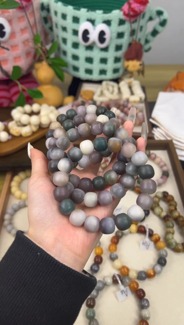 手串菩提根/象牙果卡13手工干磨桶珠手串325