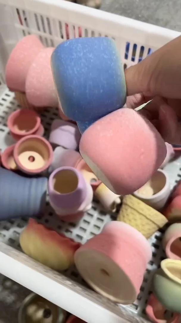 麦饭石粗陶多肉花盆微瑕3个