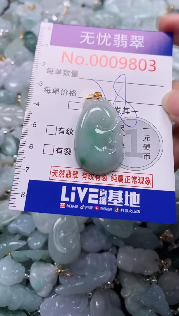 吊坠(不含链)未镶嵌翡翠9803