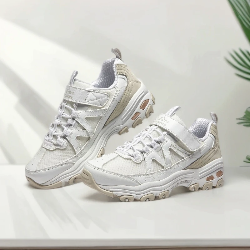 Skechers斯凯奇夏女大童魔术贴夏季透气时尚百搭老爹鞋319002L