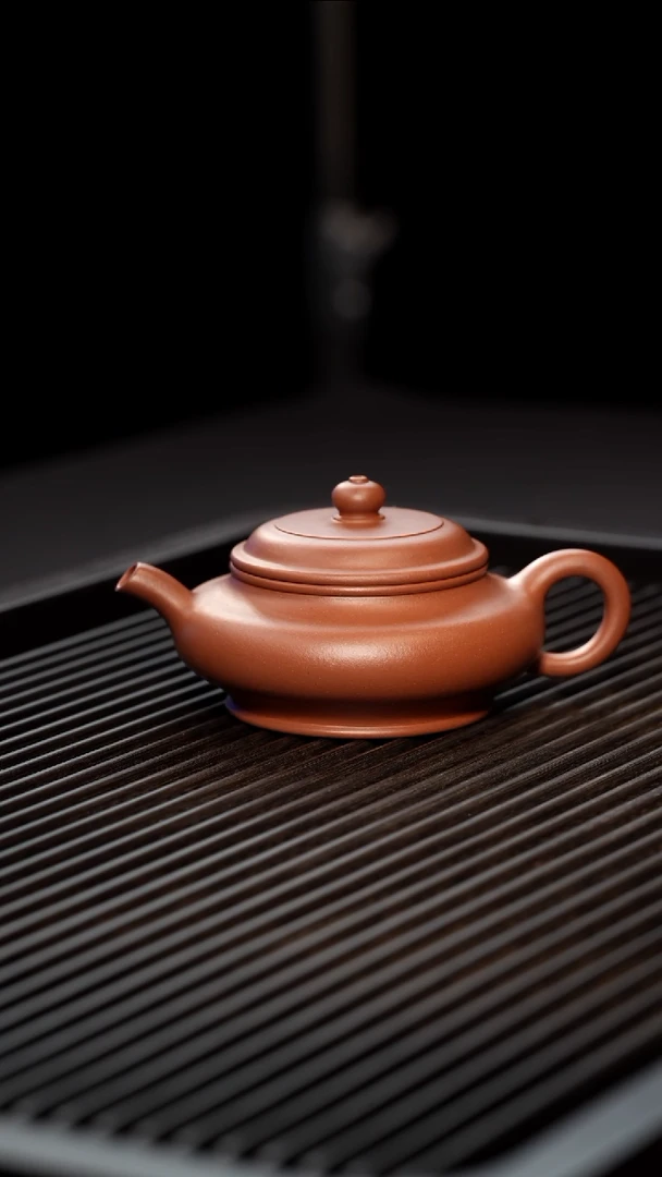 茶壶紫砂全手工台西紫泥大彬虚扁