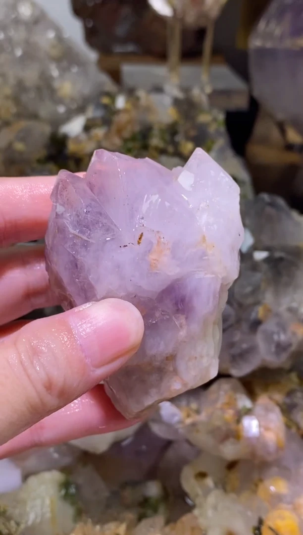 未镶嵌珠宝半成品水晶66号151g权杖四川超七花园水晶