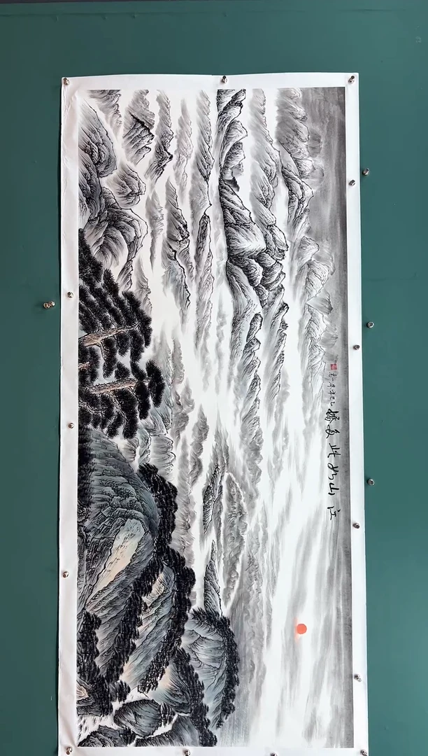国画江山如此多娇-齐一志老师国画作品
