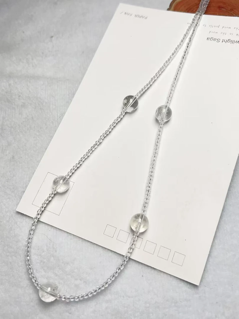 HJ-1059【白水晶满天星】项链（拍一发一 多样性发货）