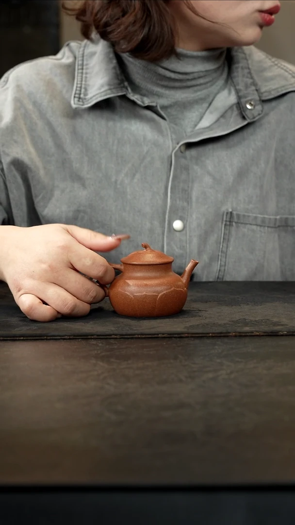 茶壶紫砂砂本源卿盖桃花泥120cc