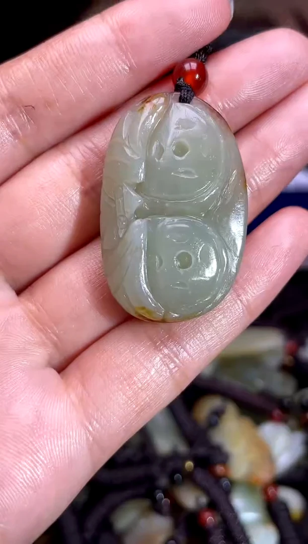 和田玉未镶嵌挂件1