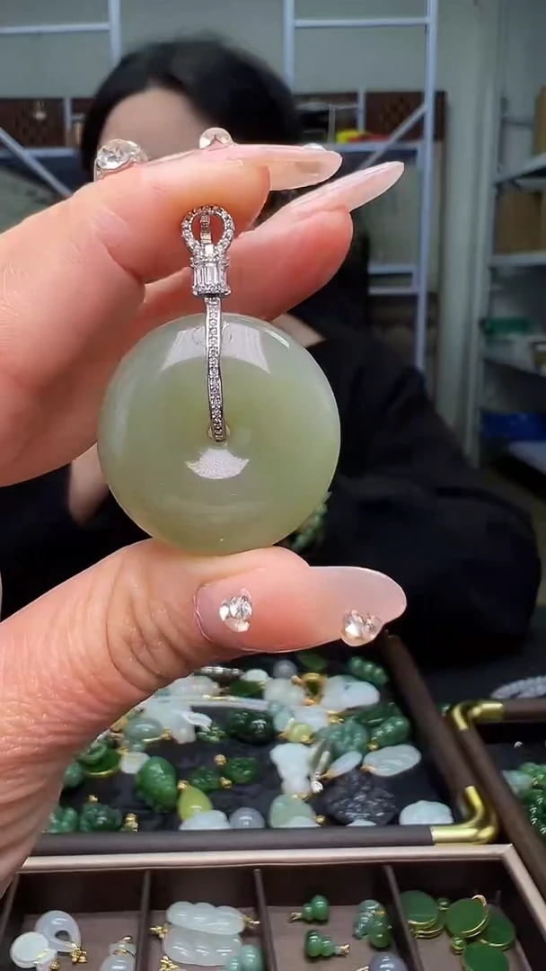 颈饰银S925镶嵌和田玉(多样性发货.发其一）10.20.31