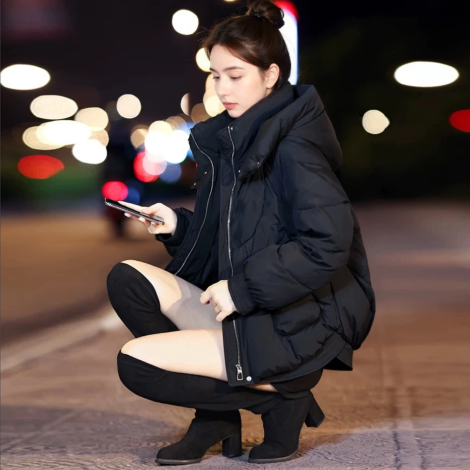 小个子高级感超好看高端短款羽绒服女冬季2025新款小时尚棉衣外套