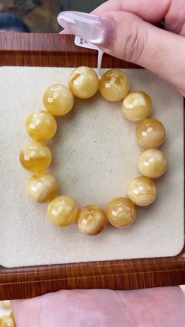 未镶嵌蜜蜡裸石手串