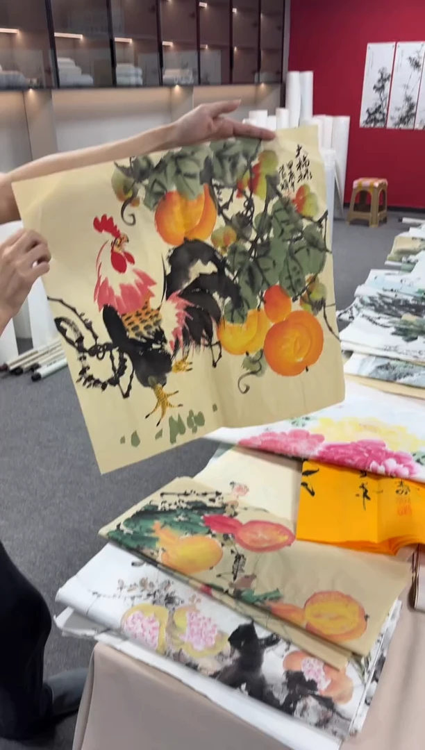 国画---葫芦公鸡