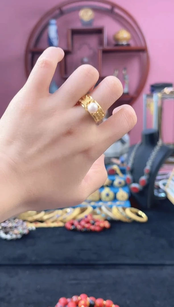 非遗 花丝镶嵌 开口戒