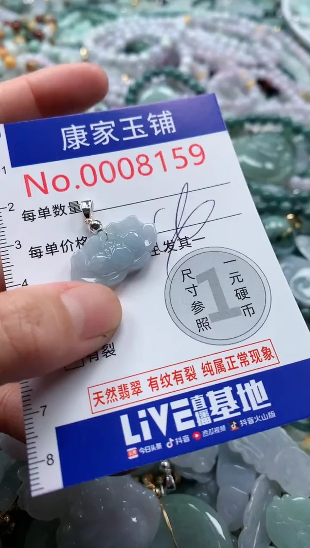 翡翠未镶嵌吊坠(不含链)8159
