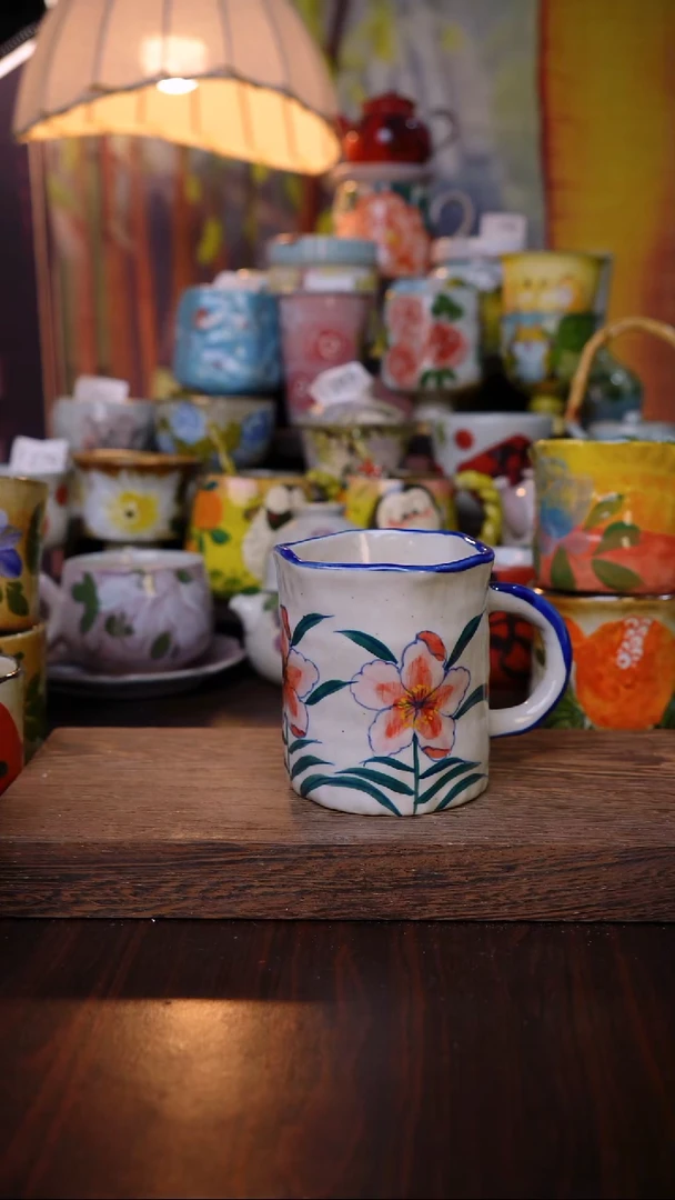 杯子泥垚手作 景德镇手工手绘陶瓷器物