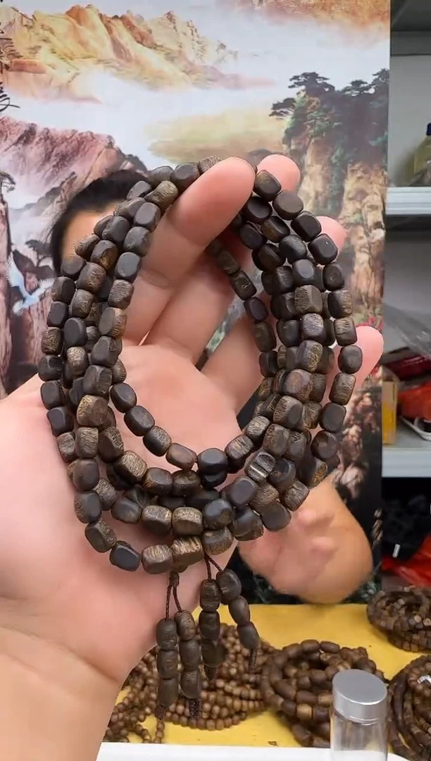 沉香手串张勺子沉水留疤珠多圈卡7多样性发一条