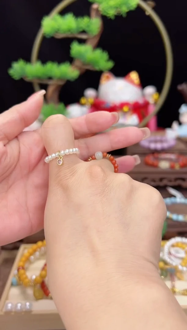 【闪购商品】拼合珍珠（马贝珠）戒圈银S925镶嵌戒指