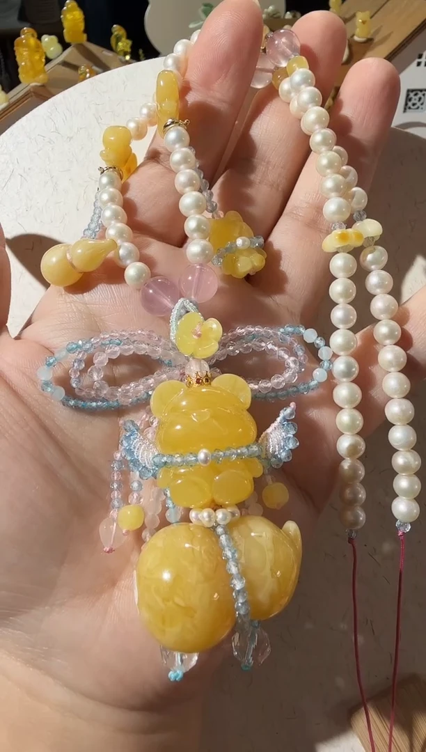 【闪购商品】蜜蜡项链未镶嵌蜜蜡葫芦小熊项链