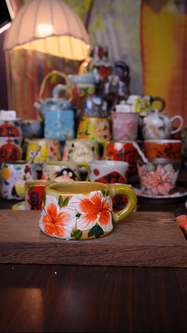 杯子泥垚手作 景德镇手工手绘陶瓷器物