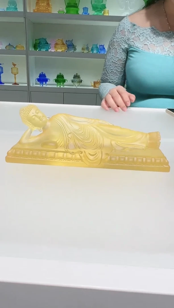 手工艺品琉璃古法琉璃卧佛