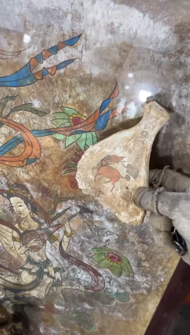 瓷片手工，手绘，陶瓷