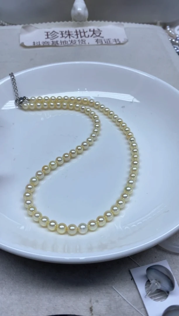 未镶嵌海水珍珠颈饰5-6